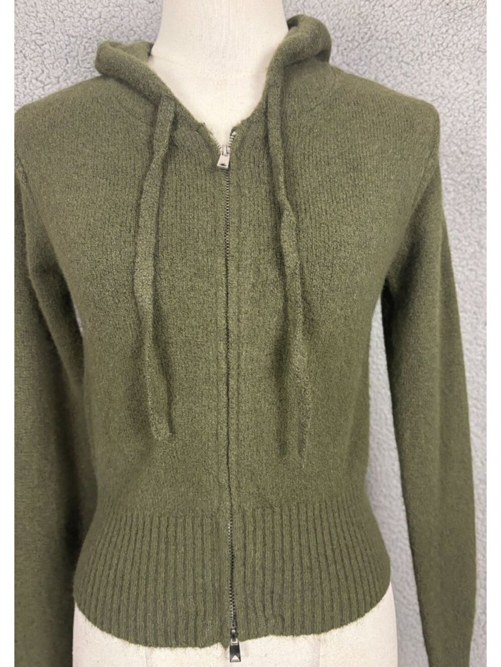 Ultra Flirt Women's Juniors' Full-Zip Hoodie Sweater - Ivy Green Size XS NWT's. - Picture 2 of 8